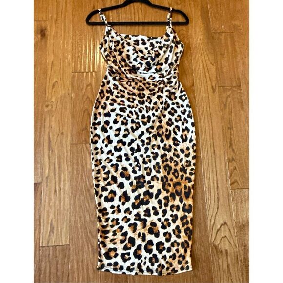 ASOS maternity NWT leopard cowl neck fitted dress 4 - Picture 9 of 9